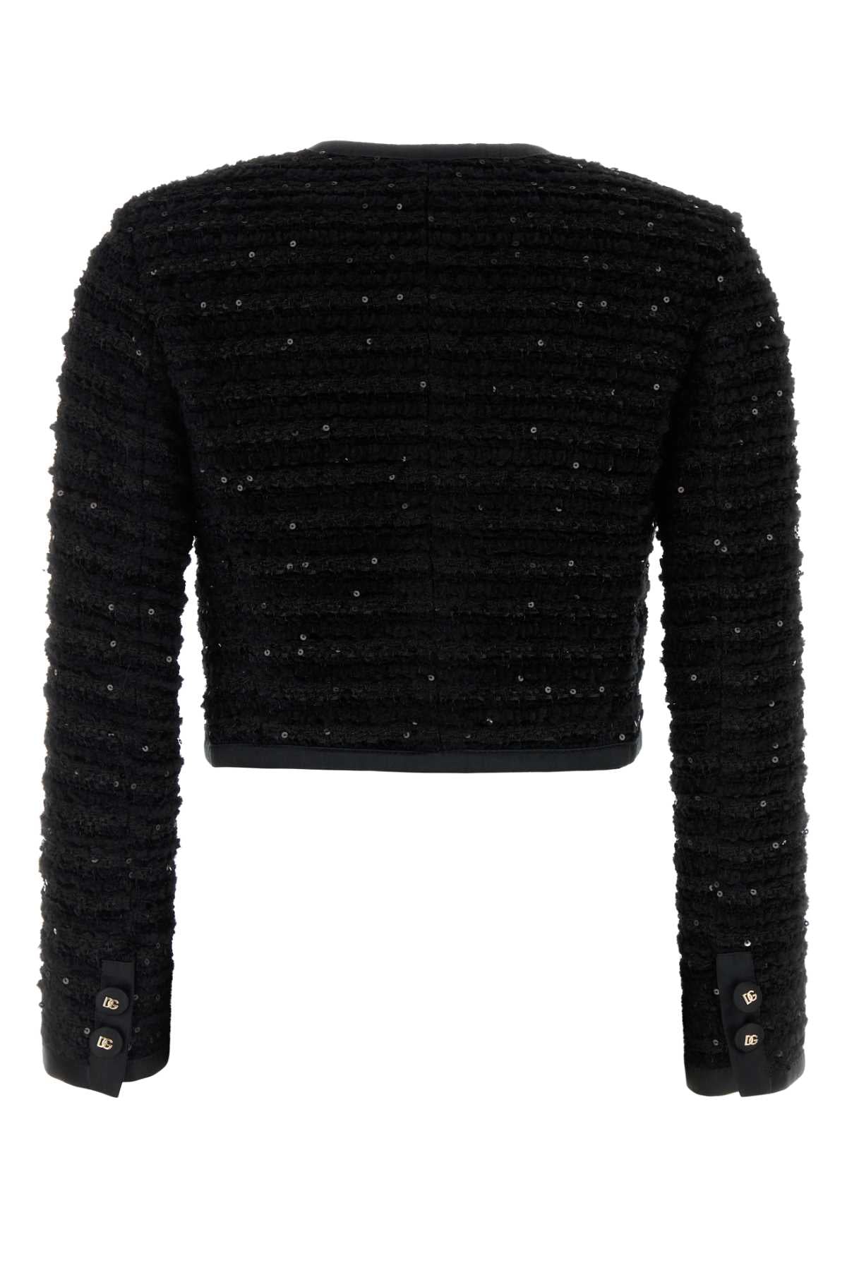 DOLCE & GABBANA JACKET For Women Exterior: 30% Viscose 23% Polyester 13% Wool 10% Cotton 10% Acrylic 10% Silk 4% Nylon Lining: 70% Nylon 23% Acetate 7% Silk