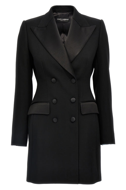DOLCE & GABBANA 'Dolce' tuxedo blazer For Women 83% virgin wool 12% silk 3% polyester 2% elastane