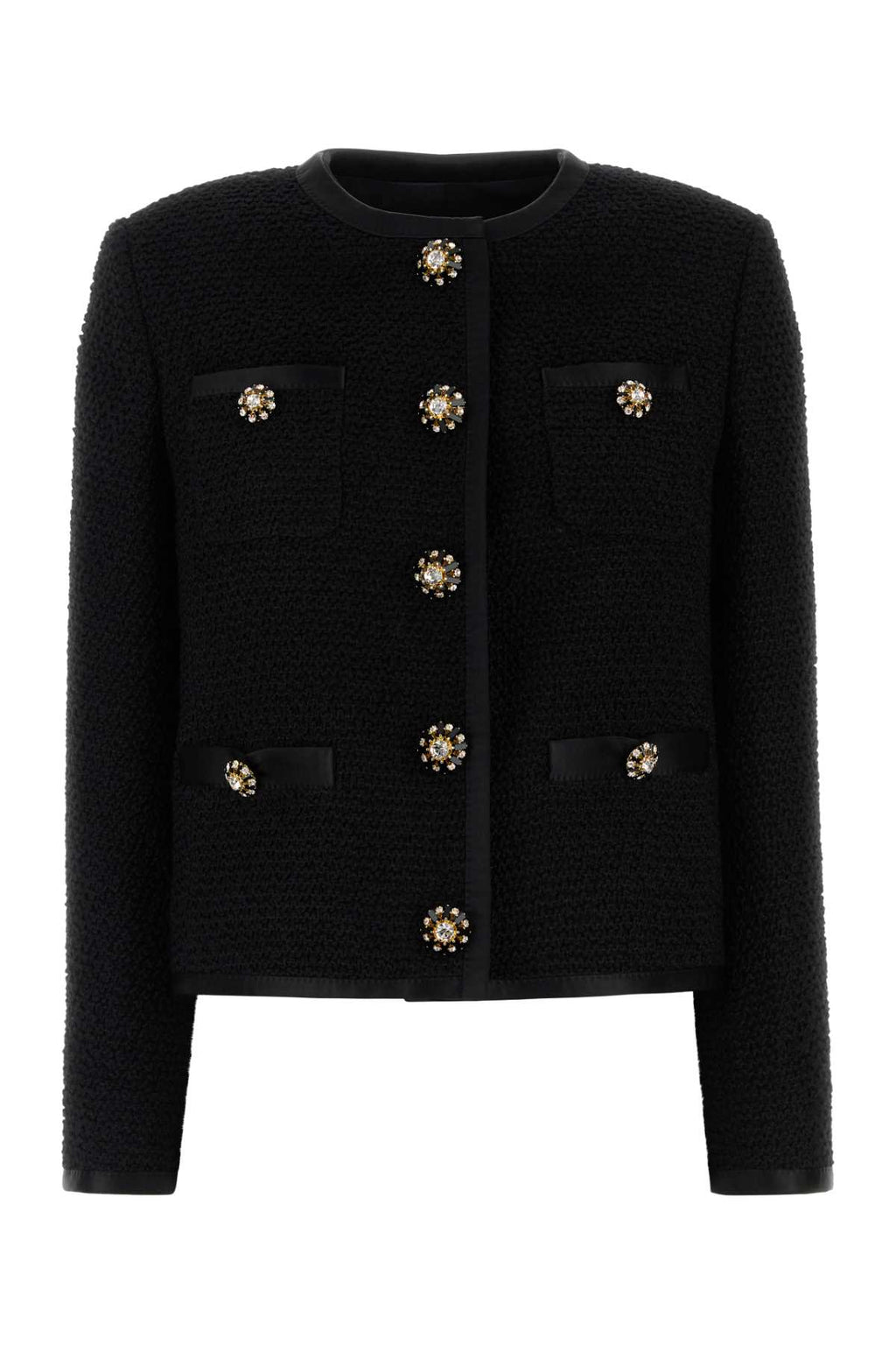DOLCE & GABBANA JACKET For Women Exterior: 72% Virgin wool 18% Silk 8% Nylon 2% Polyester Lining: 92% Silk 8% Elastane