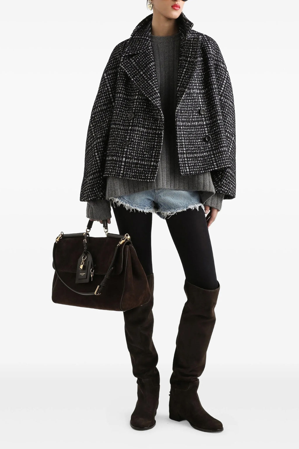 dolce & gabbana Houndstooth coat