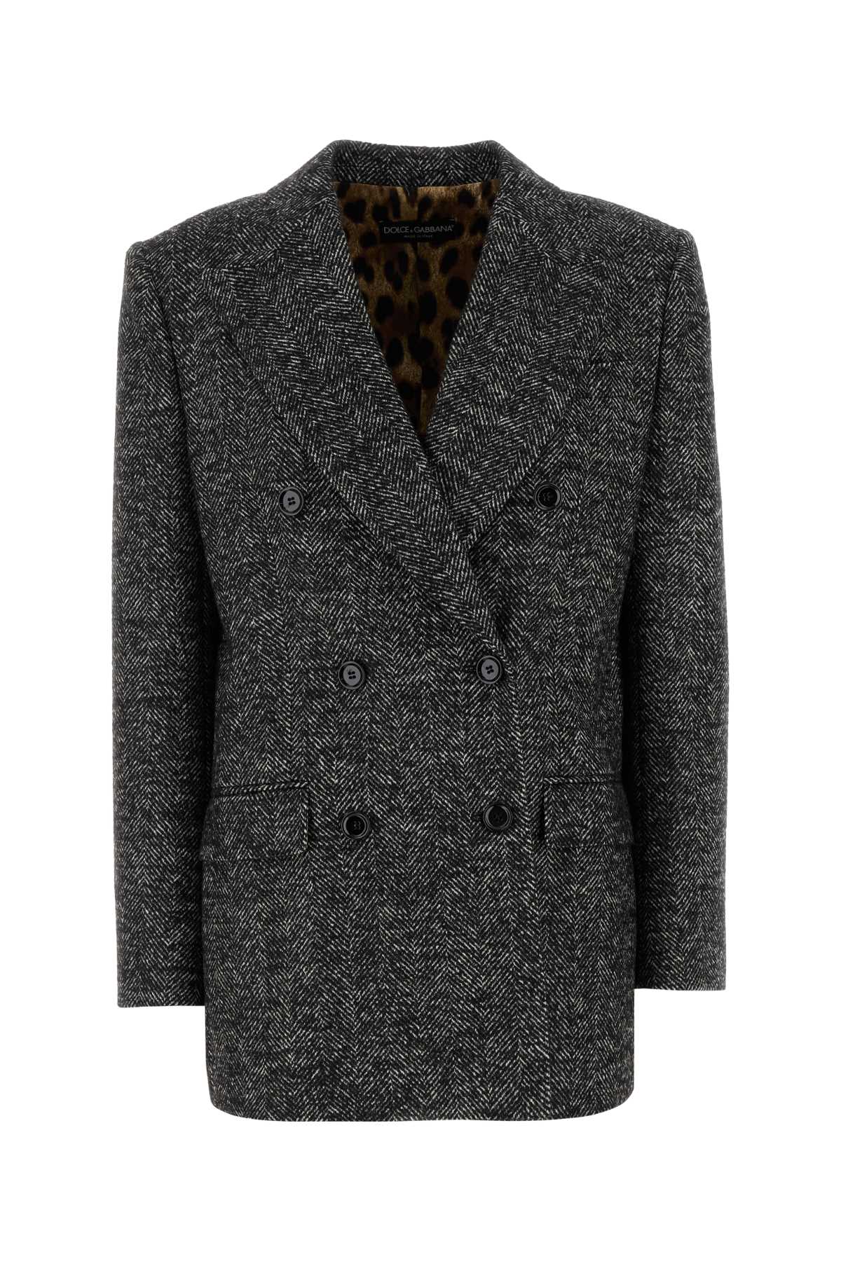 DOLCE & GABBANA JACKET For Women Exterior: 56% Wool 25% Polyester 19% Acrylic Lining: 97% Polyester 3% Elastane