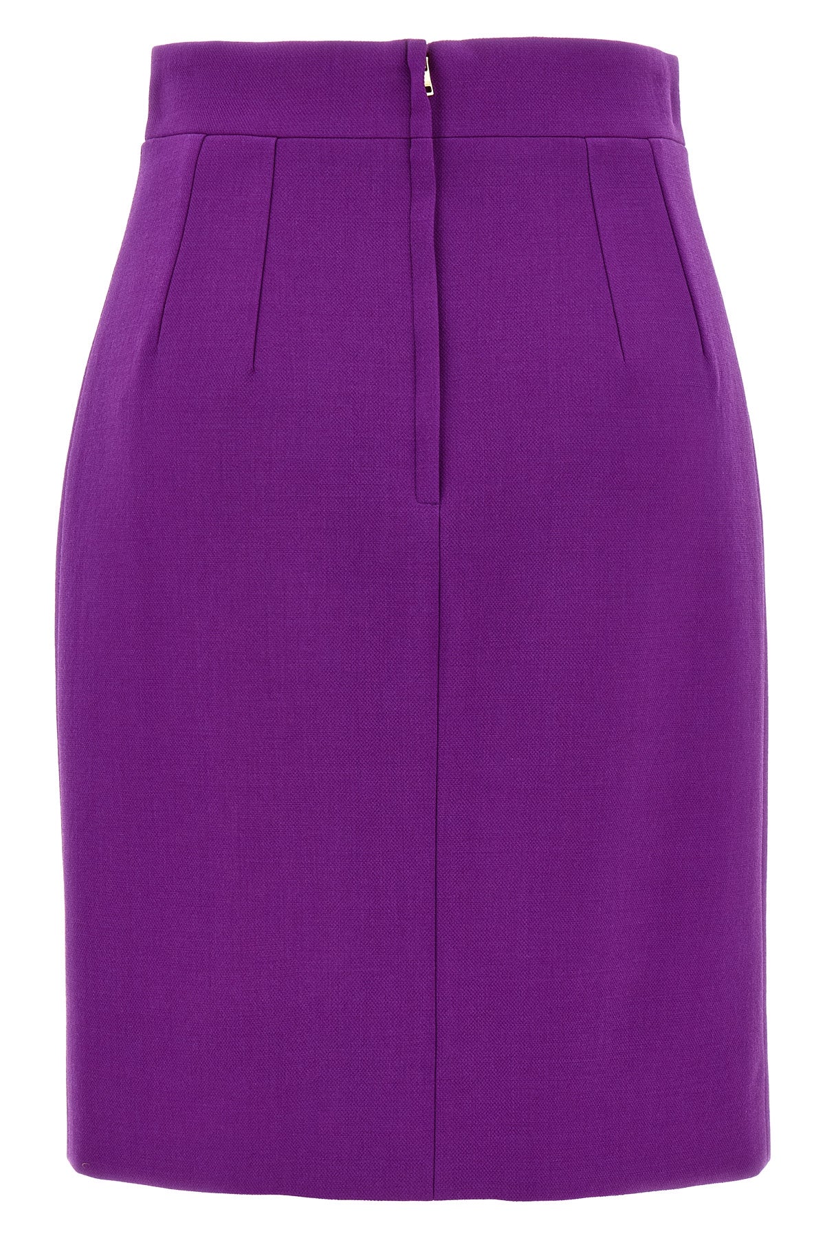 DOLCE & GABBANA Metallic logo skirt For Women 100% virgin wool