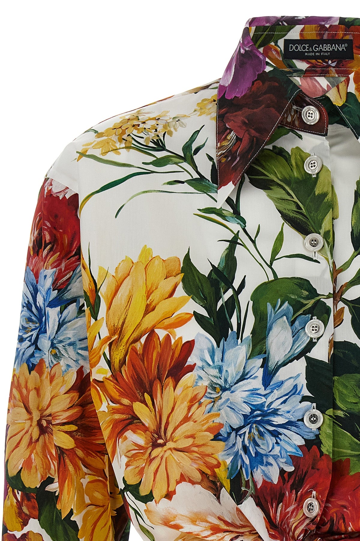 DOLCE & GABBANA Floral crop shirt For Women 100% cotton