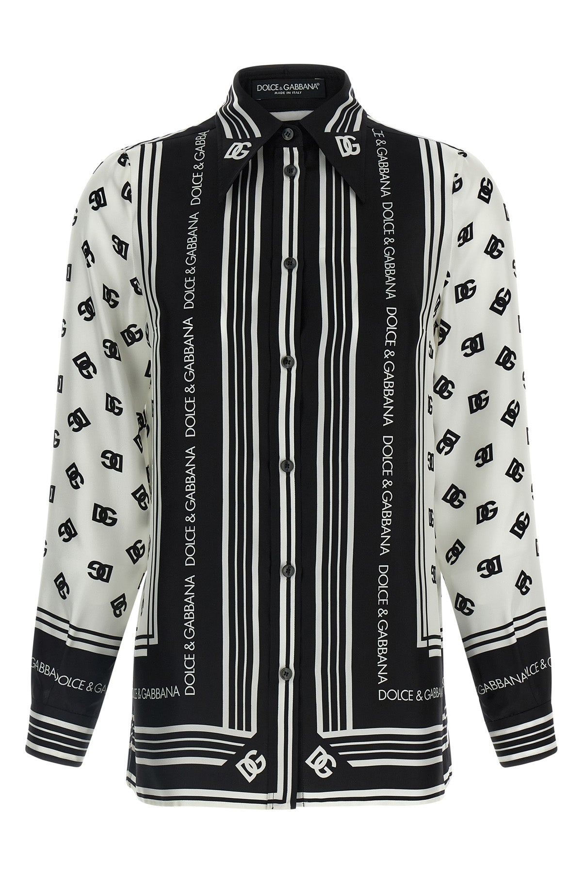 DOLCE & GABBANA DG print shirt For Women 100% silk