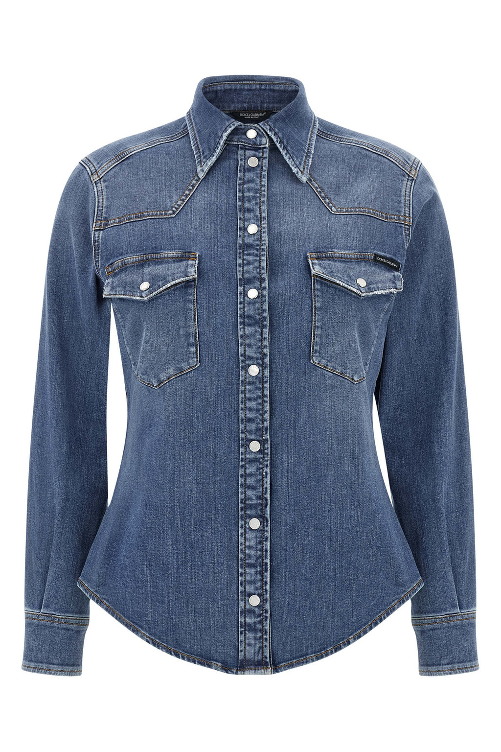 DOLCE & GABBANA Denim shirt For Women 98% cotton, 2% elastane