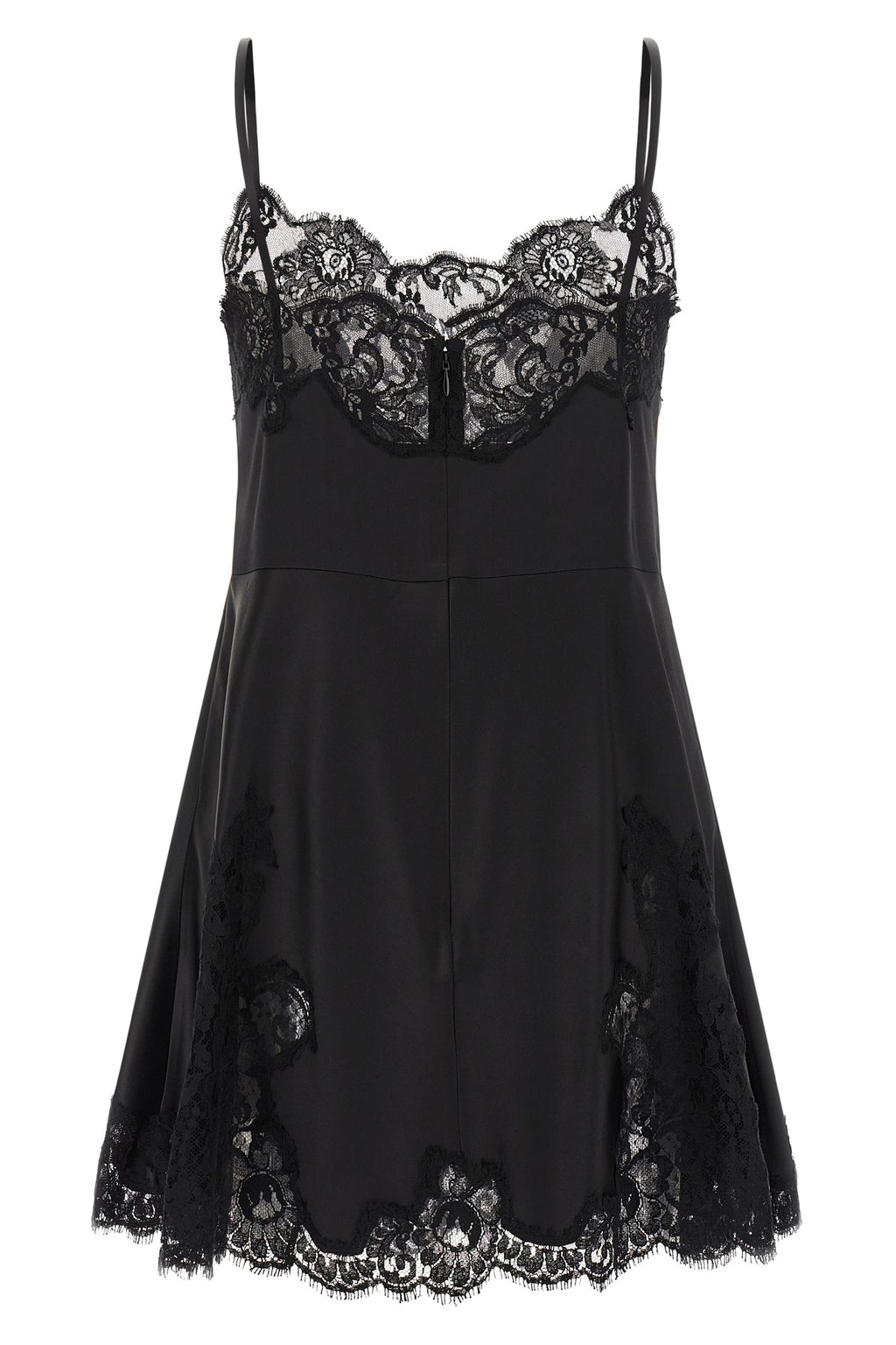 DOLCE & GABBANA Satin and lace dress For Women 77% silk 15% cotton 5% polyamide 3% elastane
