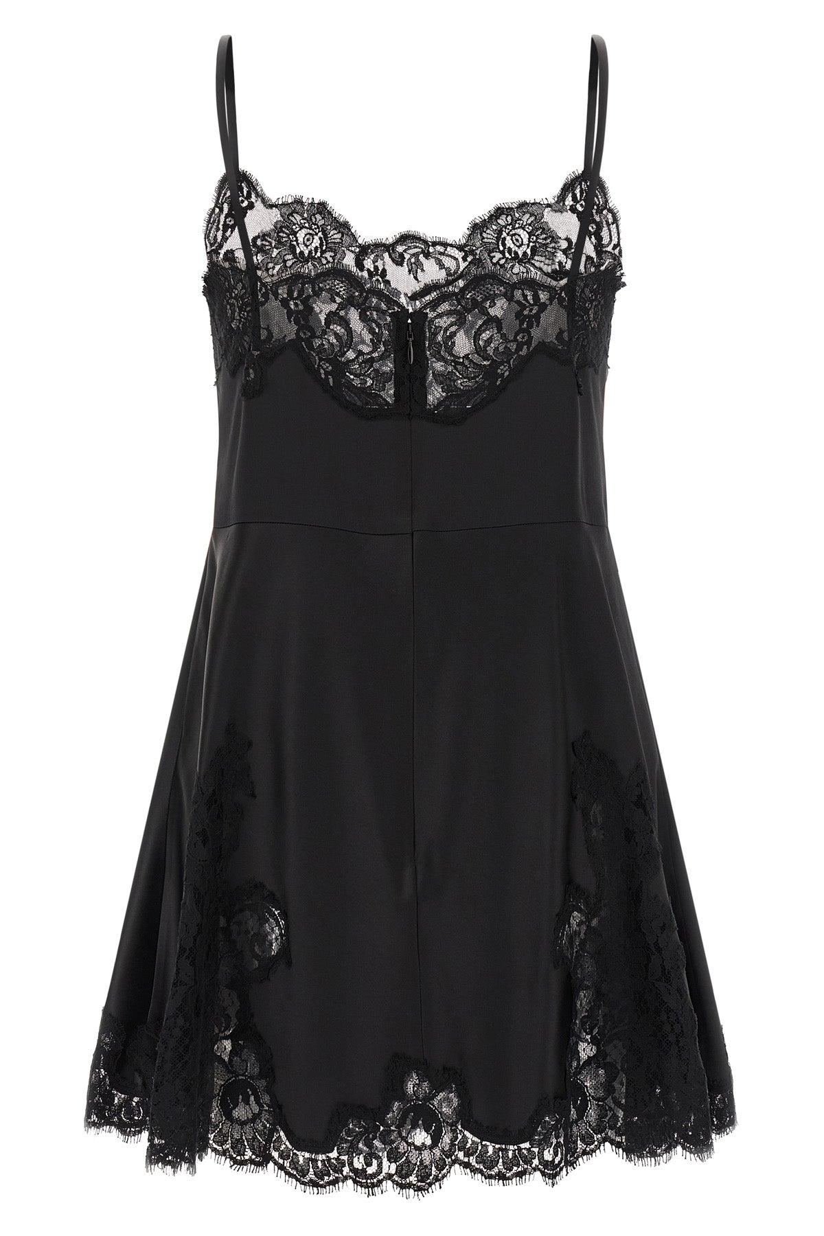 DOLCE & GABBANA Satin and lace dress For Women 77% silk 15% cotton 5% polyamide 3% elastane