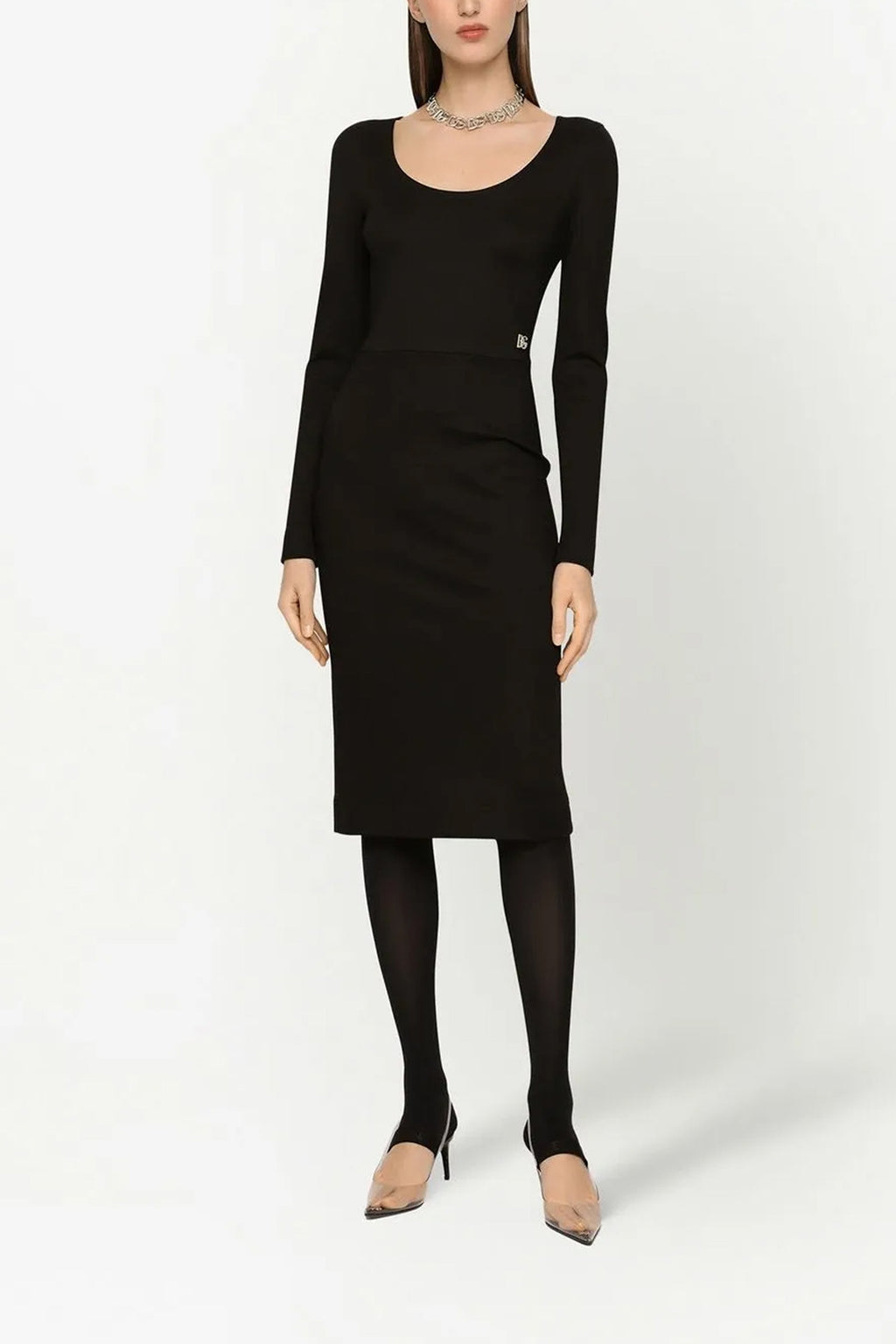 DOLCE & GABBANA Logo dress For Women 73% viscose 23% polyamide 4% elastane