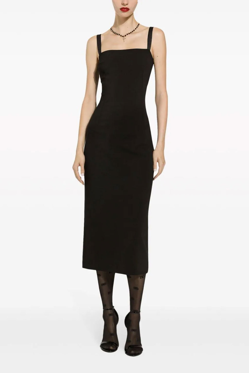 DOLCE & GABBANA Milan stitch dress For Women 65% viscose 25% polyamide 5% elastane 5% silk