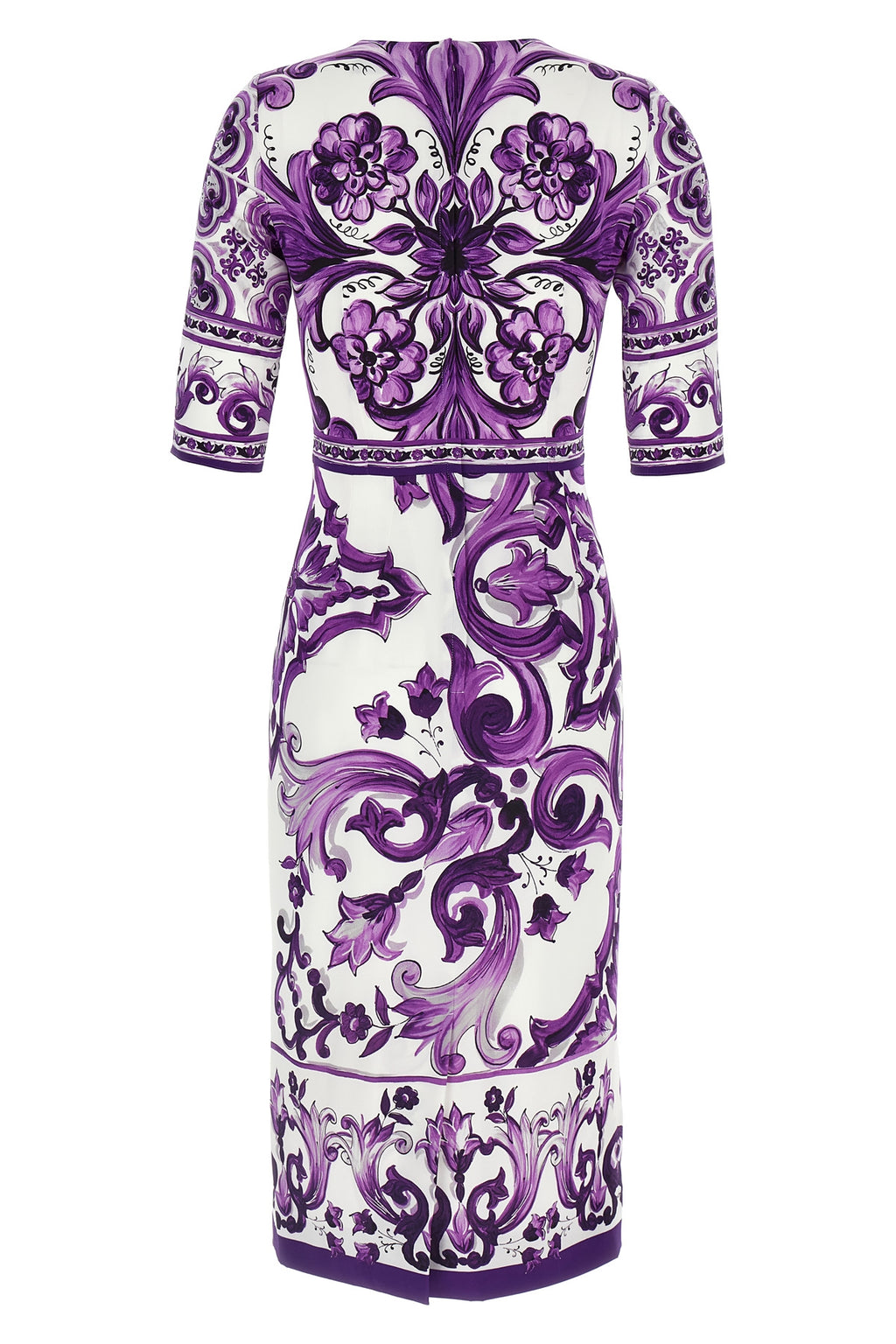 DOLCE & GABBANA 'Maiolica' print dress For Women 94% silk 6% elastane