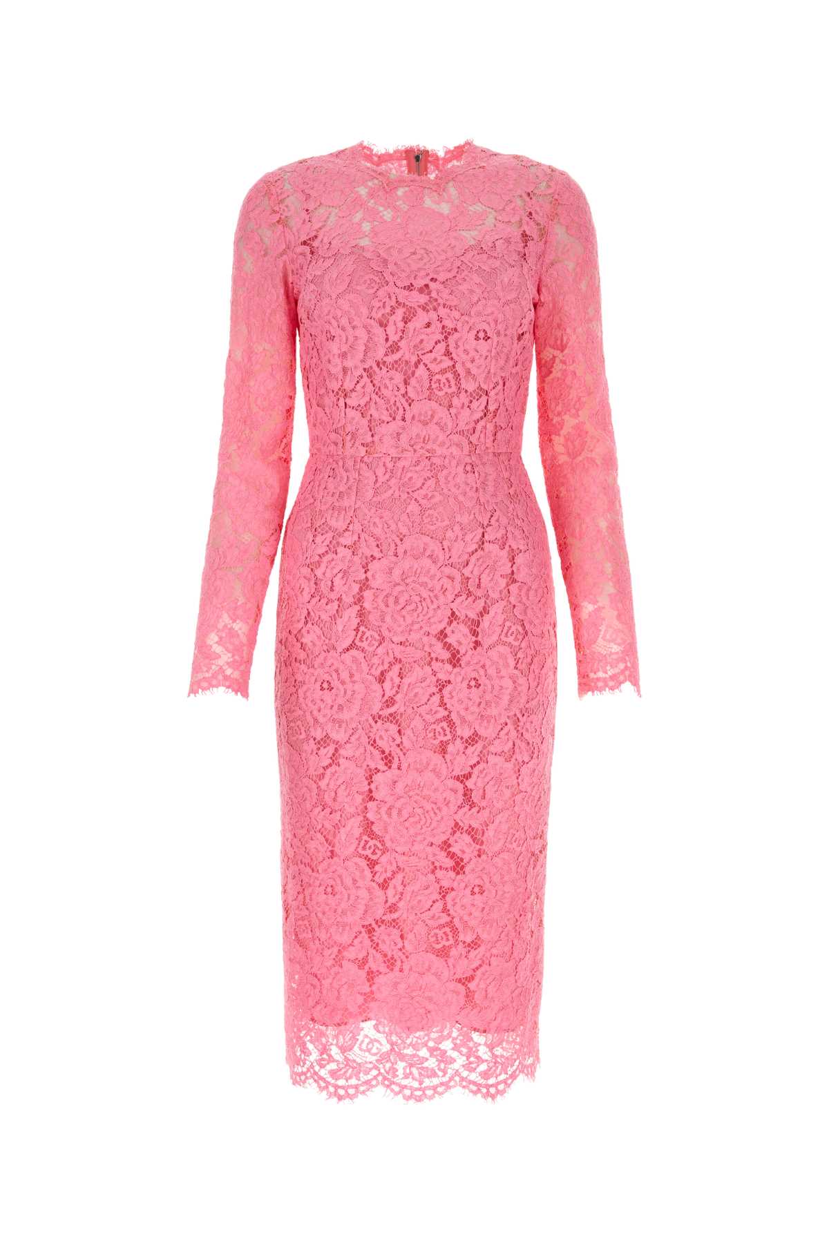 DOLCE & GABBANA ABITO PIZZO MANICA LUNGA For Women Exterior: 43% Viscose 24% Cotton 23% Nylon Petticoat: 91% Silk 9% Elastane