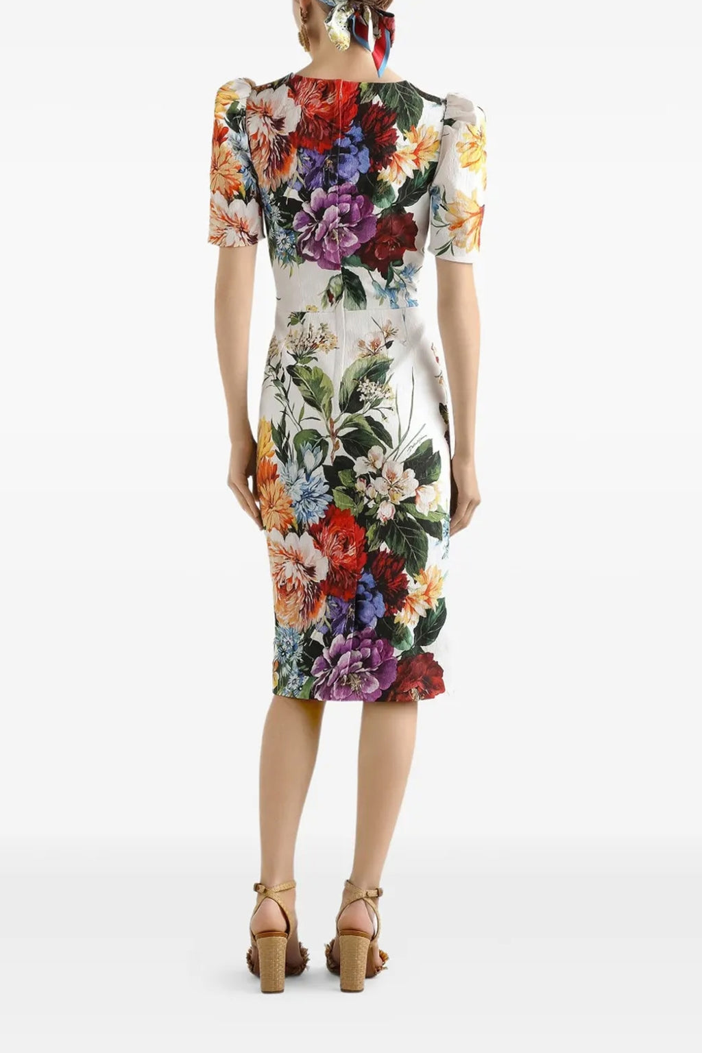 DOLCE & GABBANA Flower dress For Women 48% CO 02% EA 02% PA 48% VI