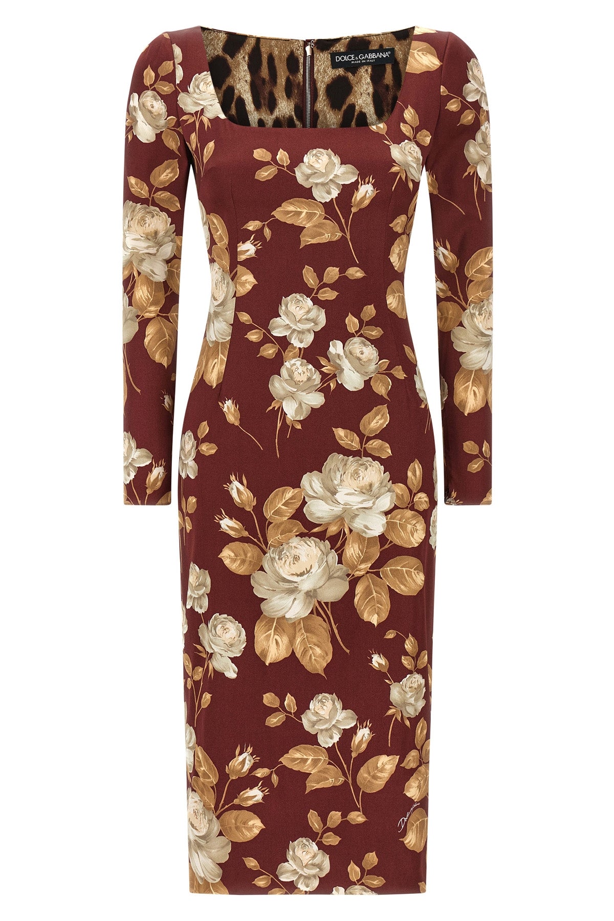 DOLCE & GABBANA Rose print dress For Women 4% EA 96% VI