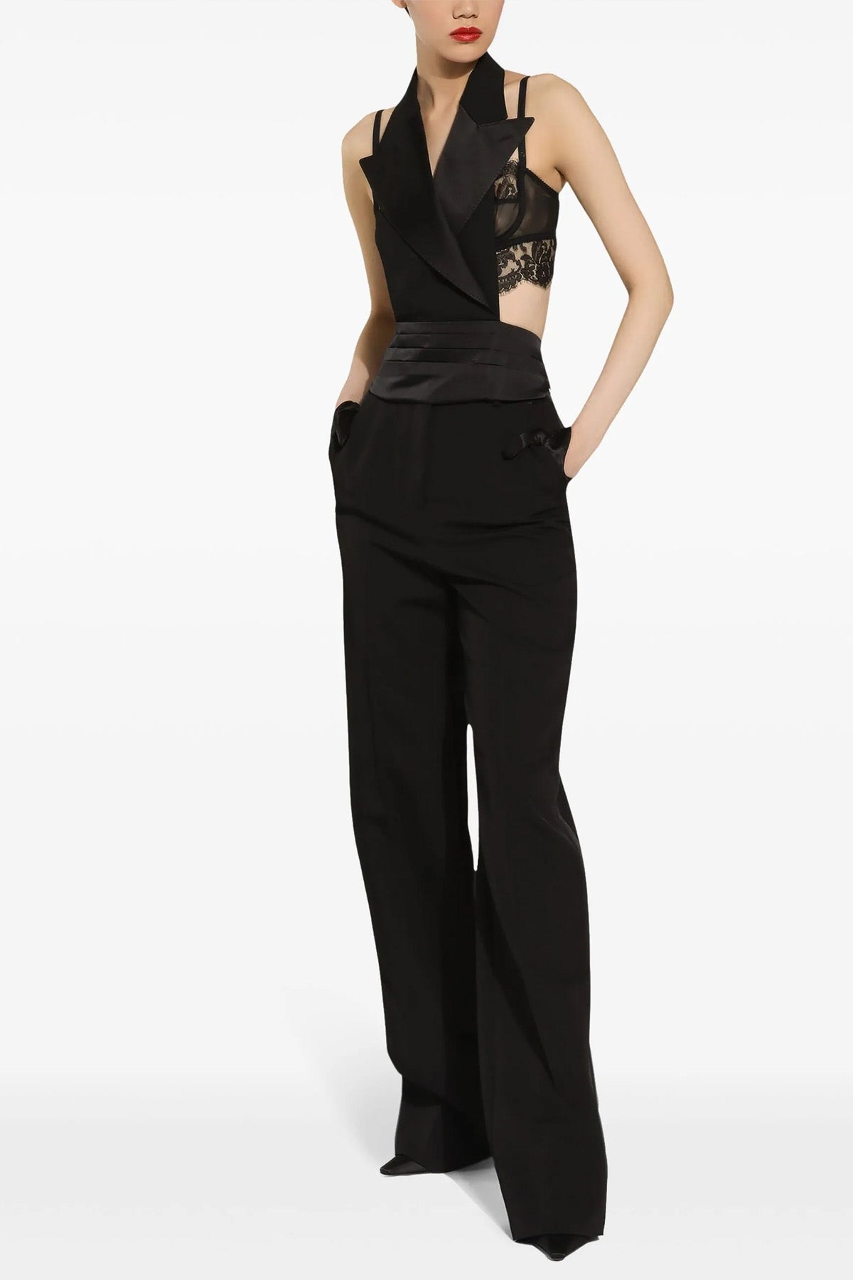 dolce & gabbana Double-breasted bare back vest