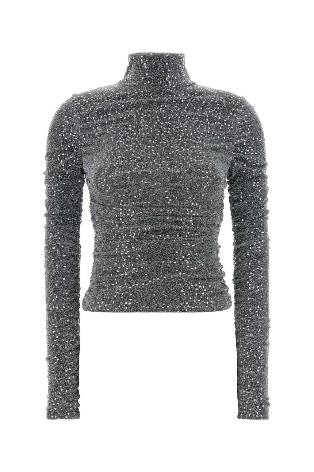 DOLCE & GABBANA TOP For Women Exterior: 45% Polyester 37% Metallized polyester 18% Nylon Lining: 77% Nylon 23% Elastane