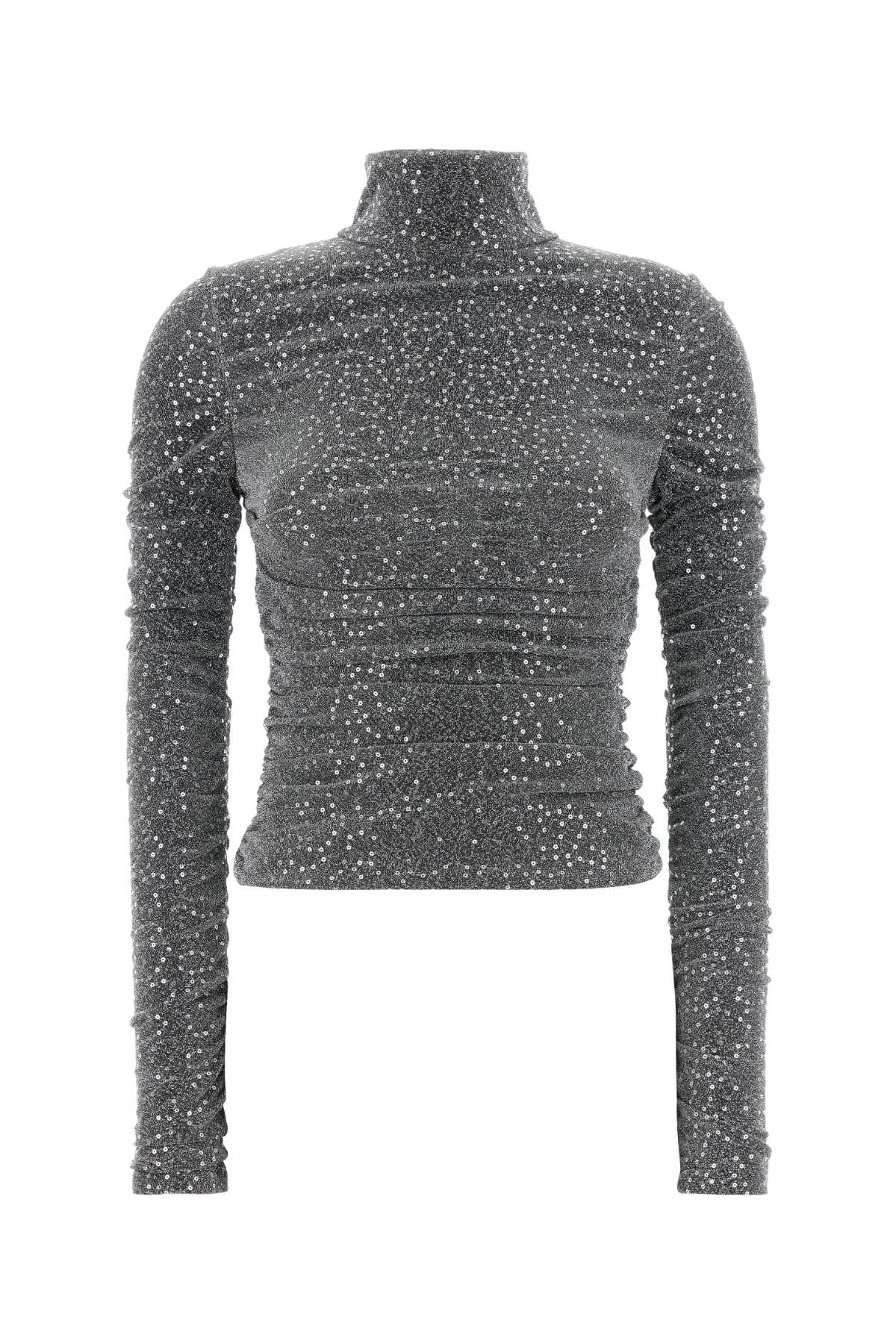 DOLCE & GABBANA TOP For Women Exterior: 45% Polyester 37% Metallized polyester 18% Nylon Lining: 77% Nylon 23% Elastane