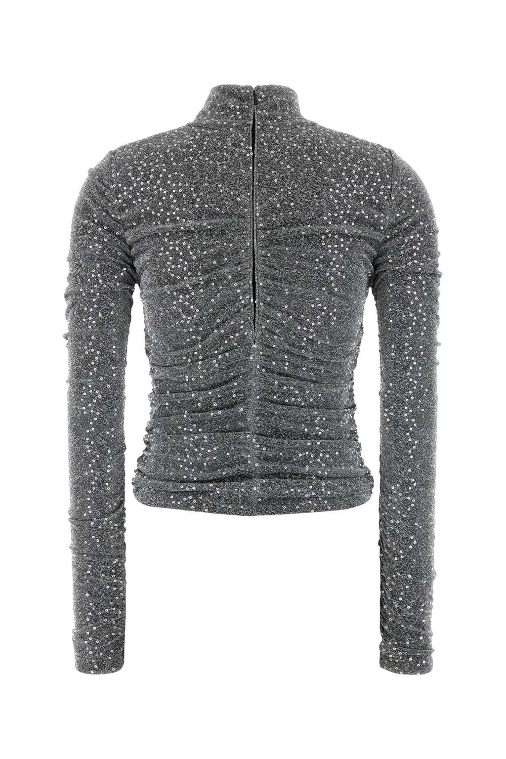 DOLCE & GABBANA TOP For Women Exterior: 45% Polyester 37% Metallized polyester 18% Nylon Lining: 77% Nylon 23% Elastane