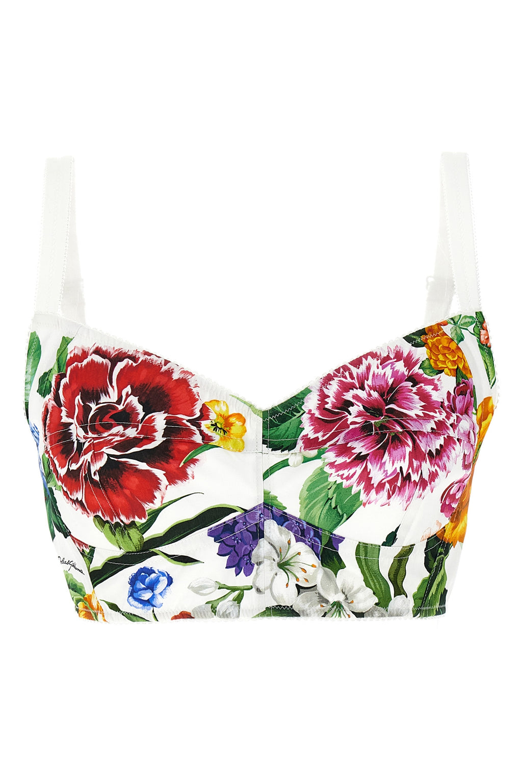 DOLCE & GABBANA 'Bouquet' top For Women 70% cotton 24% polyamide 6% elastane