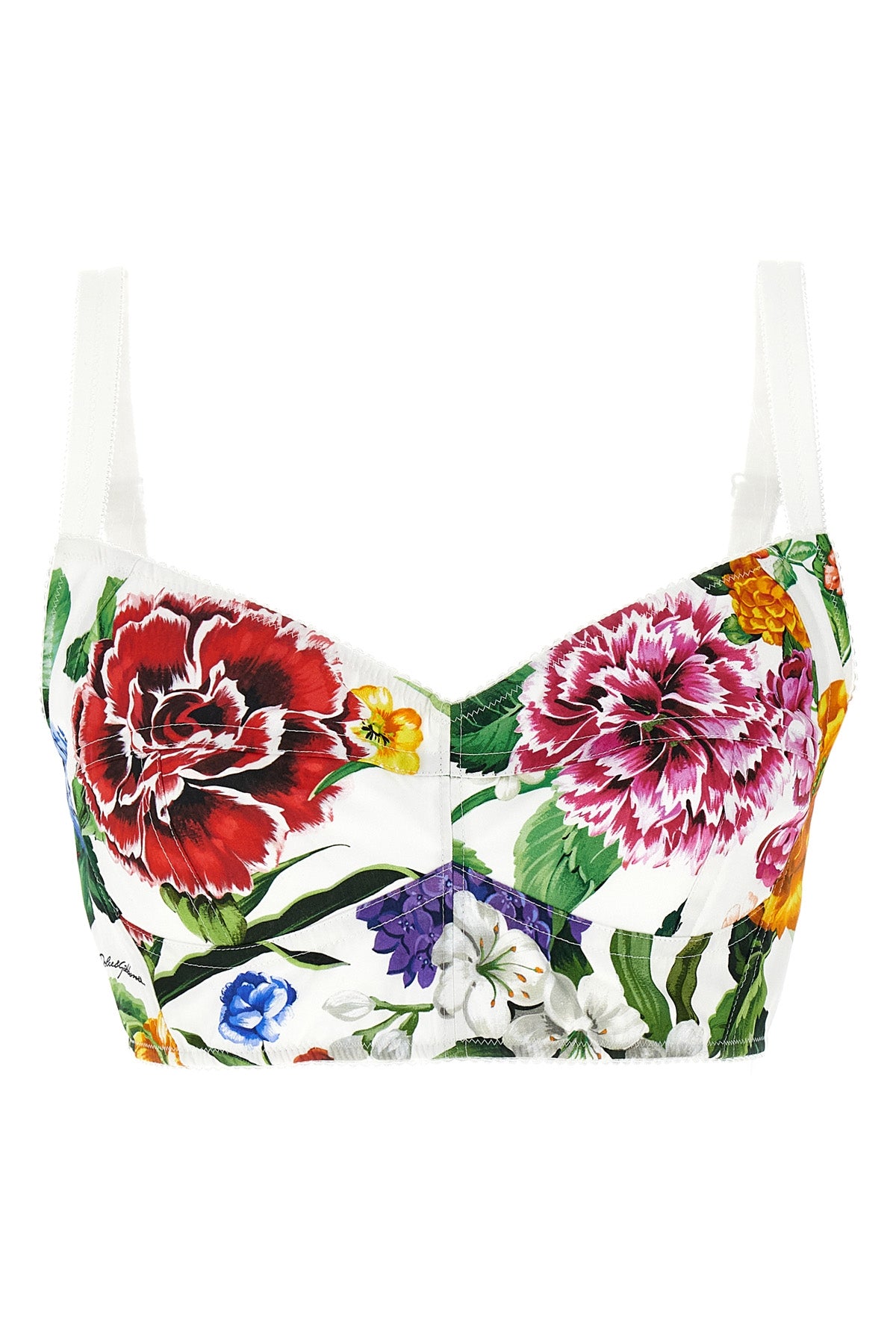 DOLCE & GABBANA 'Bouquet' top For Women 70% cotton 24% polyamide 6% elastane