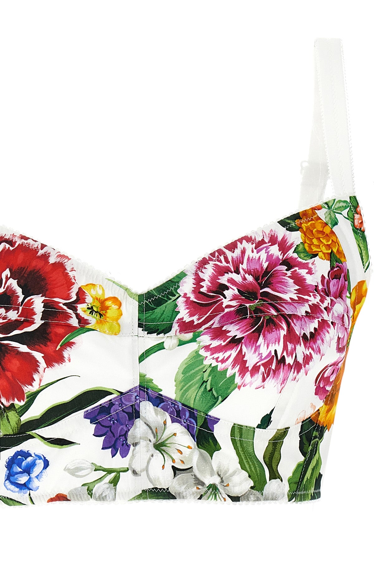 DOLCE & GABBANA 'Bouquet' top For Women 70% cotton 24% polyamide 6% elastane