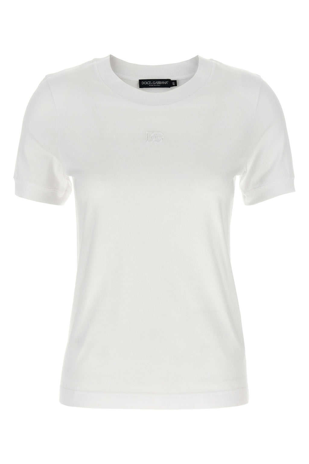 DOLCE & GABBANA Logo embroidery t-shirt For Women 100% cotton