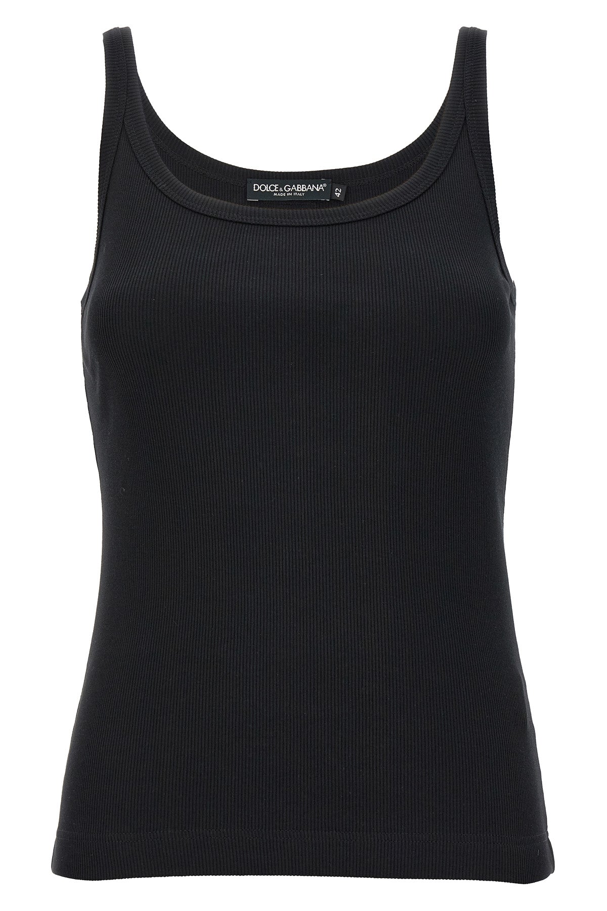 DOLCE & GABBANA Ribbed tank top For Women 100% cotton