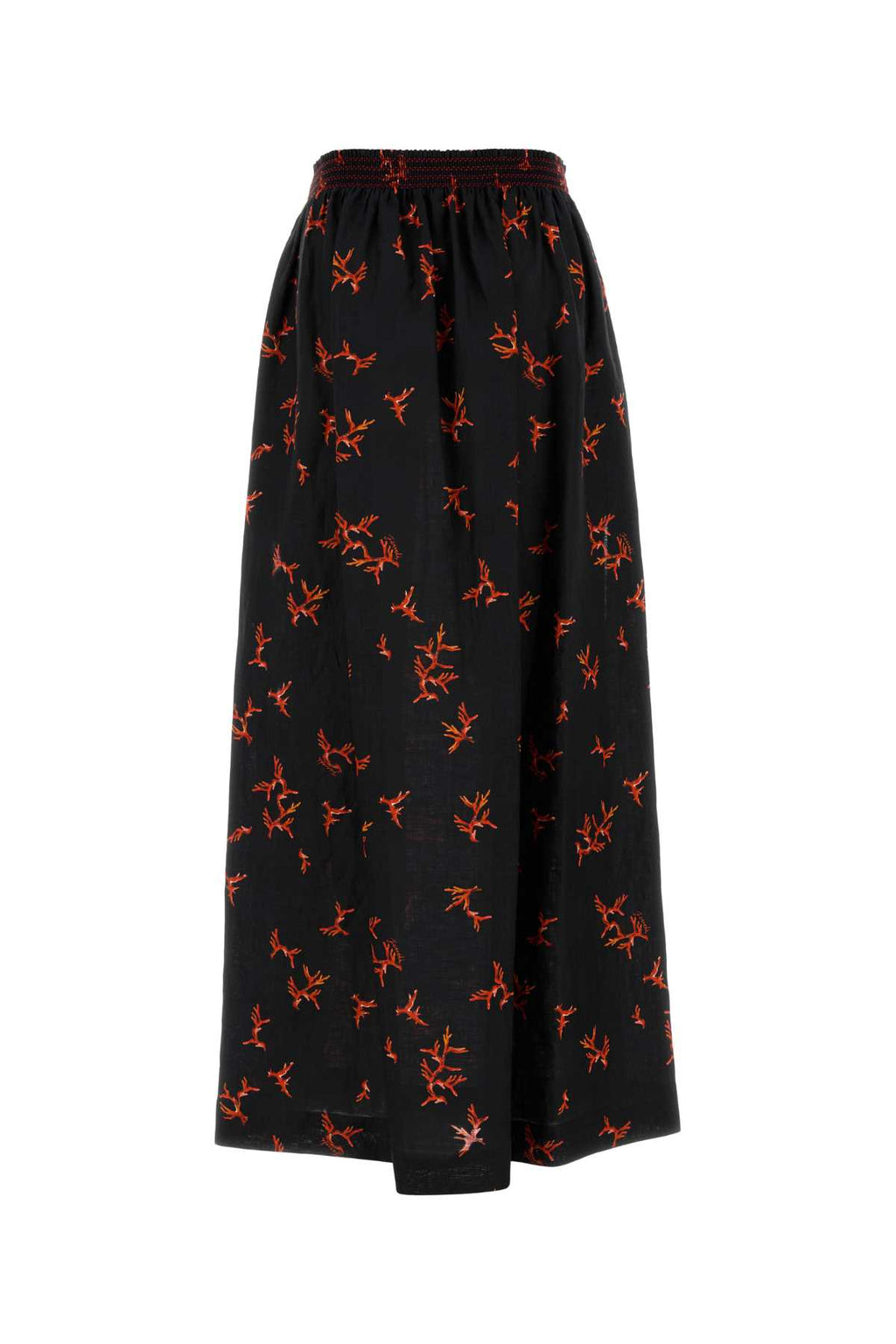 FENDI GONNA CORAL LINEN For Women Exterior: 100% Linen