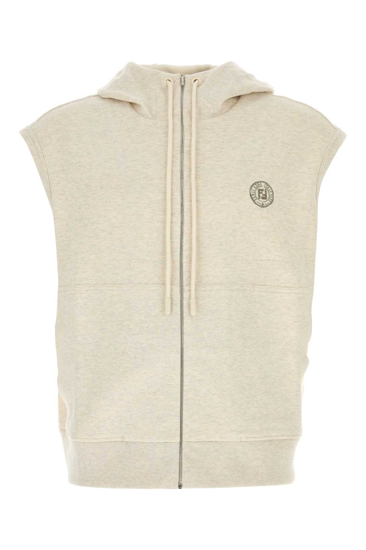 FENDI SWEATER MELANGE JERSEY For Men Exterior: 85% Cotton 9% Nylon 6% Elastane