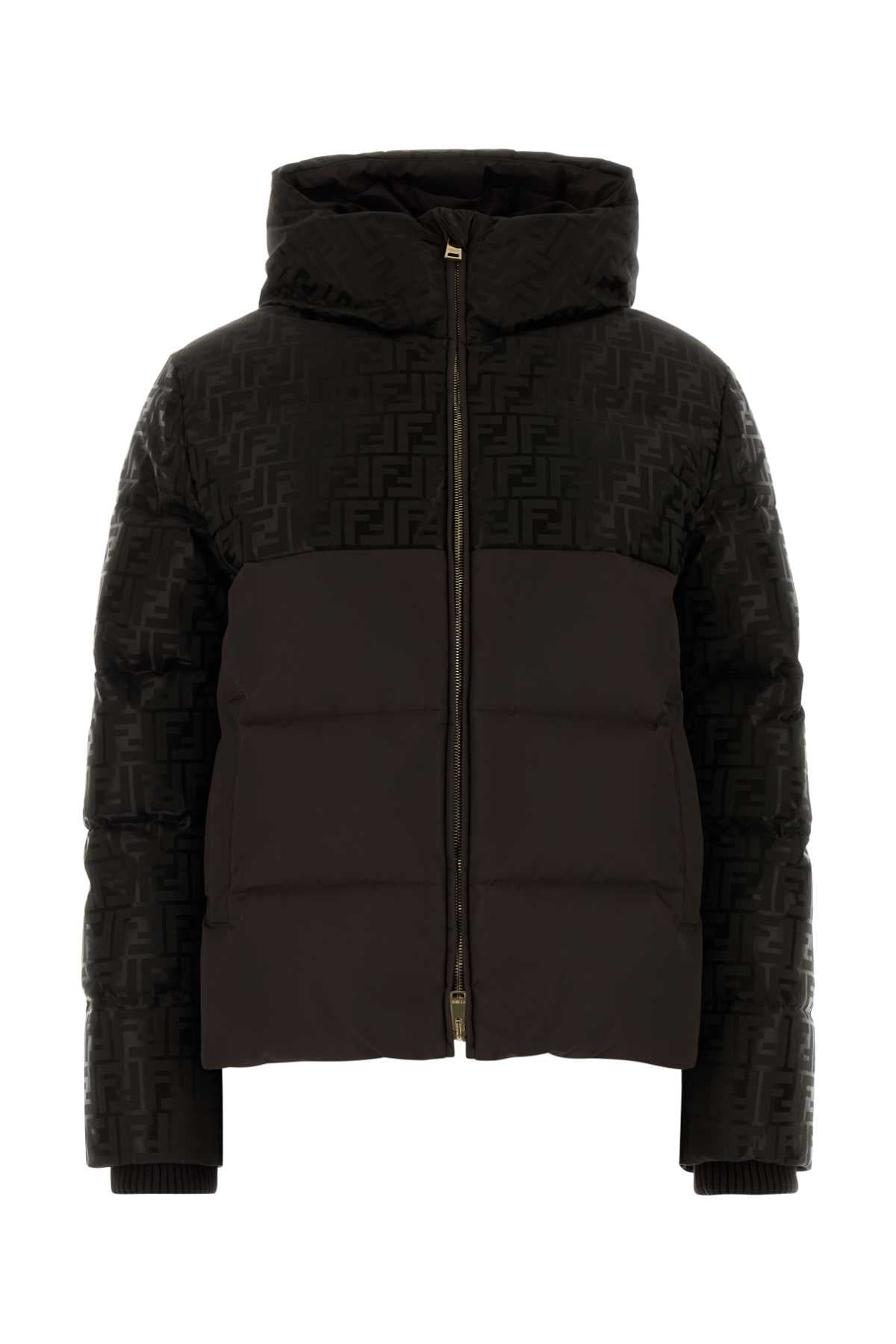 FENDI GIACCA JACQUARD FF + For Women Exterior: 64% Cotton 36% Nylon Lining: 100% Polyester Padding: 90% Down 10% Feather