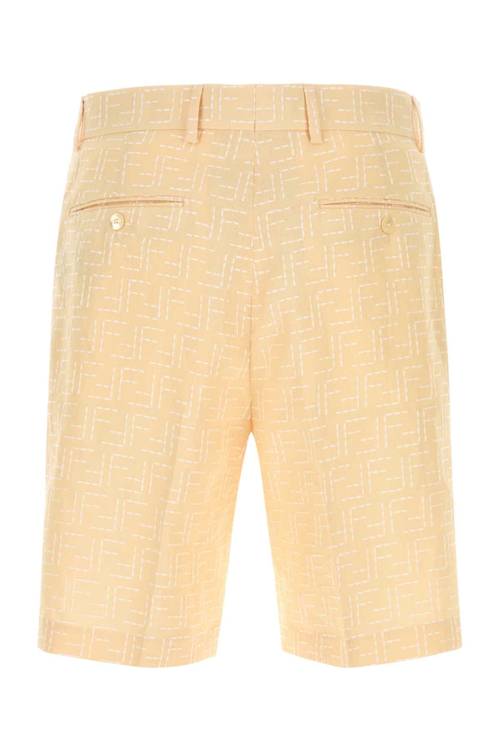 FENDI SHORTS LINEN FF JACQ ALLOVER