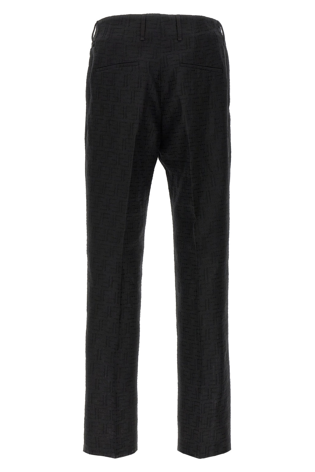 FENDI FF Jacquard Pants For Men 83% linen, 17% cotton