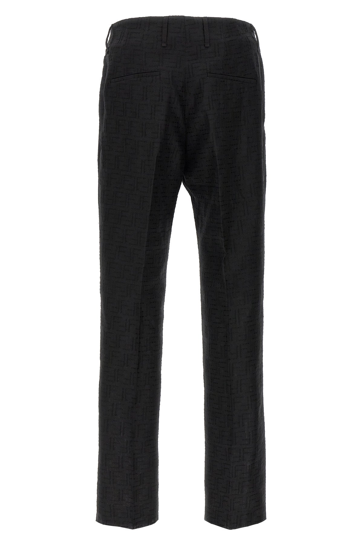 FENDI FF Jacquard Pants For Men 83% linen, 17% cotton
