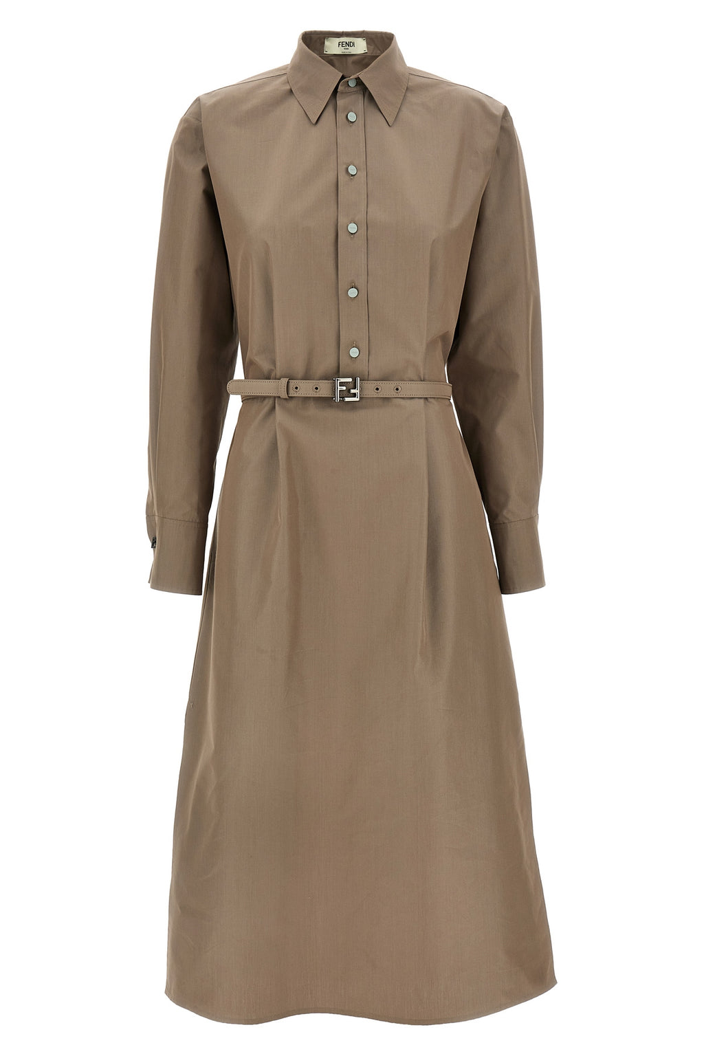 FENDI Chemisier midi dress For Women 56% cotton, 44% silk