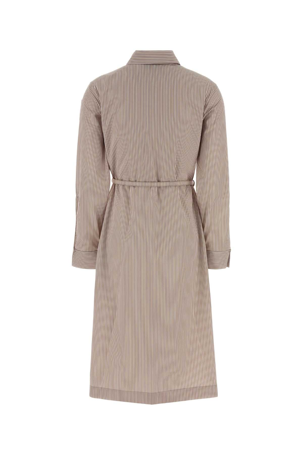 FENDI ABITO COTTON STRIPES For Women Exterior: 100% Cotton