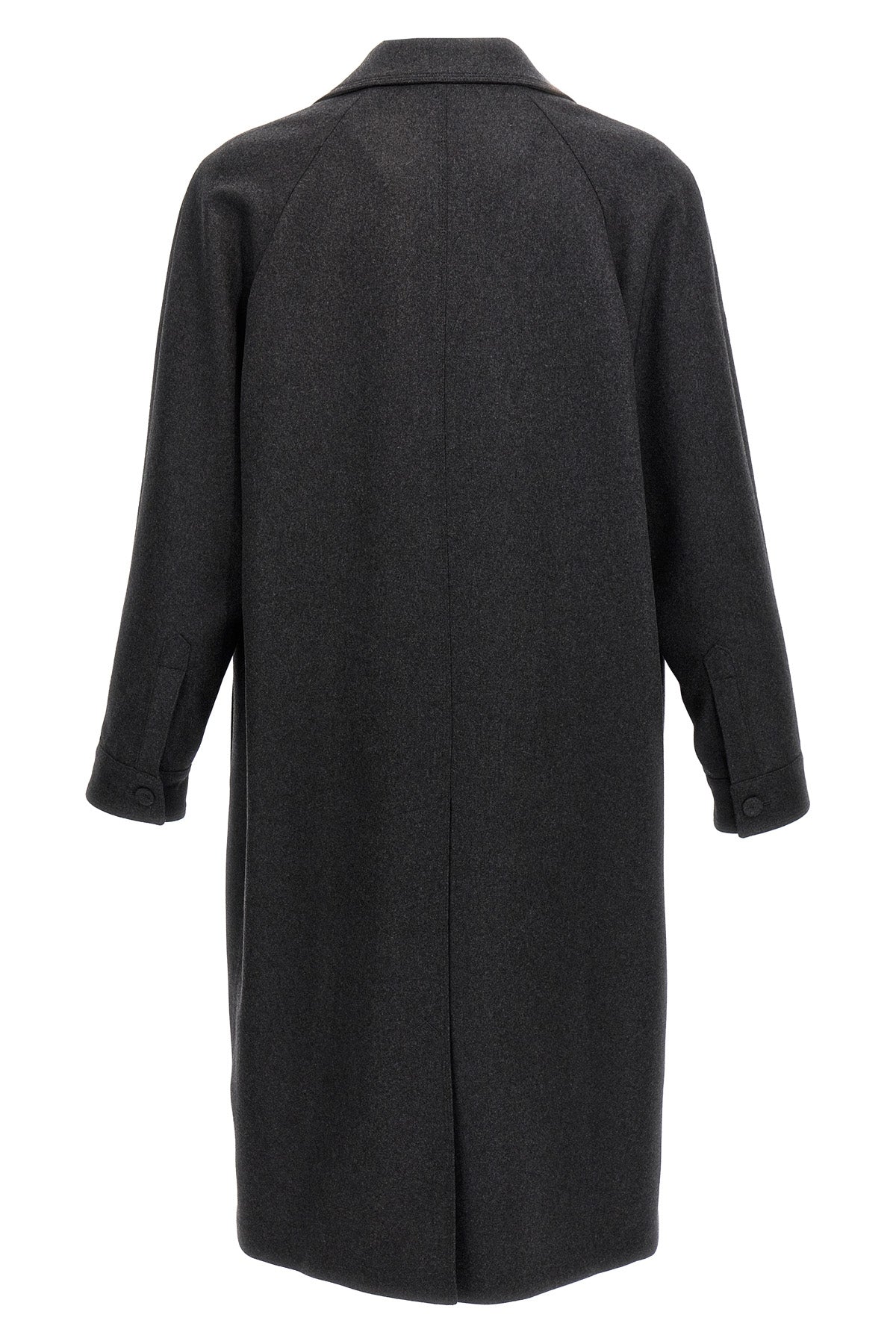 FENDI Single-breasted cashmere coat For Men 98% cashmere 2% elastane