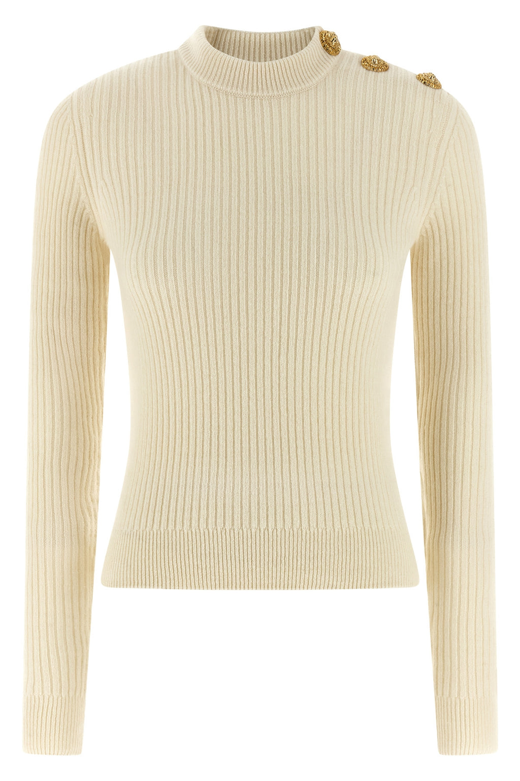 BALMAIN Ribbed sweater For Women 50% cachemire 50% virgin wool