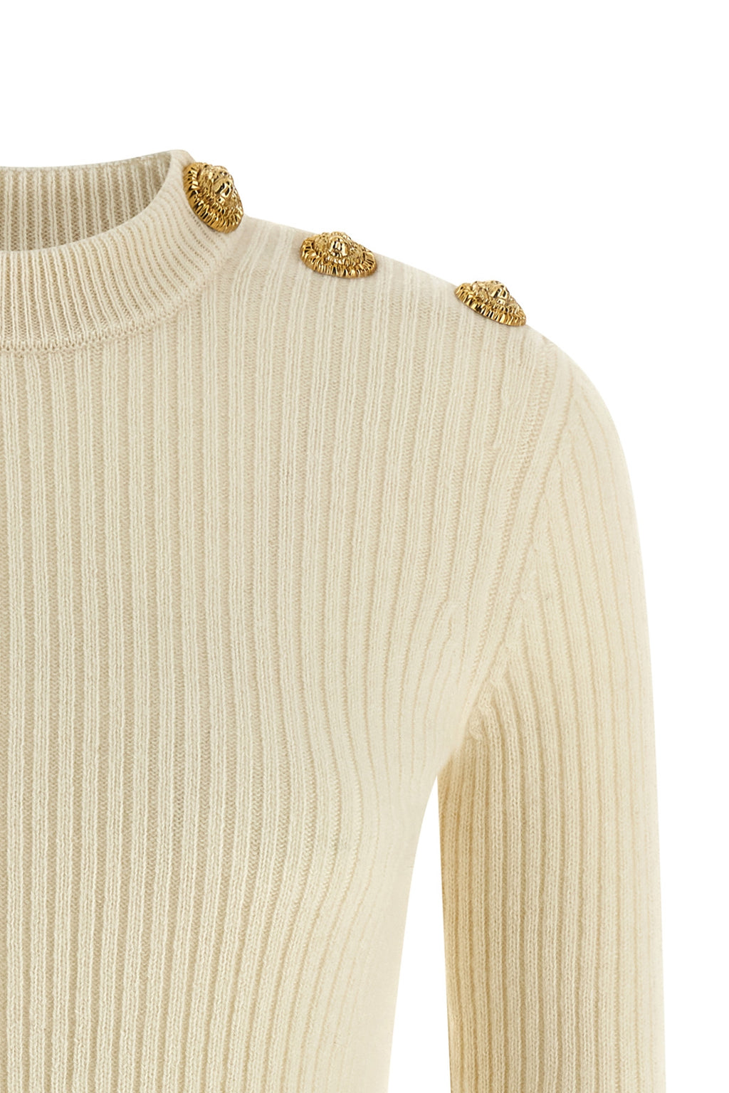 BALMAIN Ribbed sweater For Women 50% cachemire 50% virgin wool