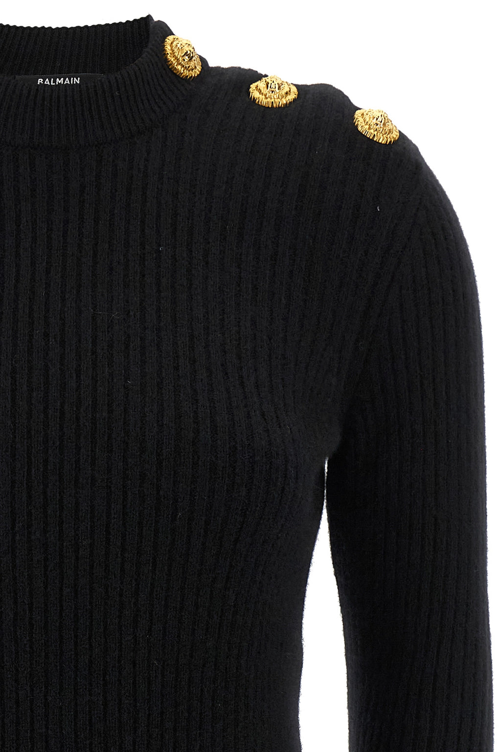 BALMAIN Ribbed sweater For Women 50% cachemire 50% virgin wool