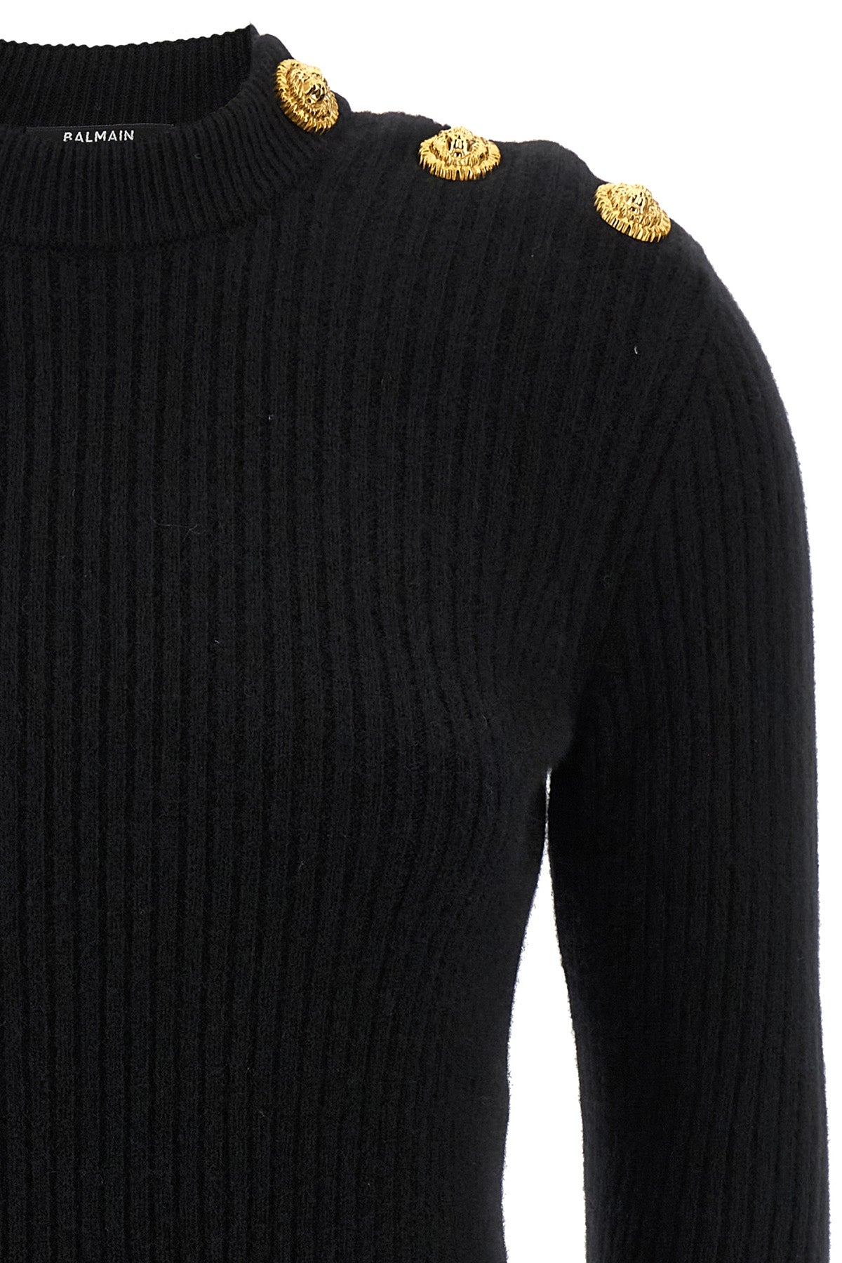 BALMAIN Ribbed sweater For Women 50% cachemire 50% virgin wool