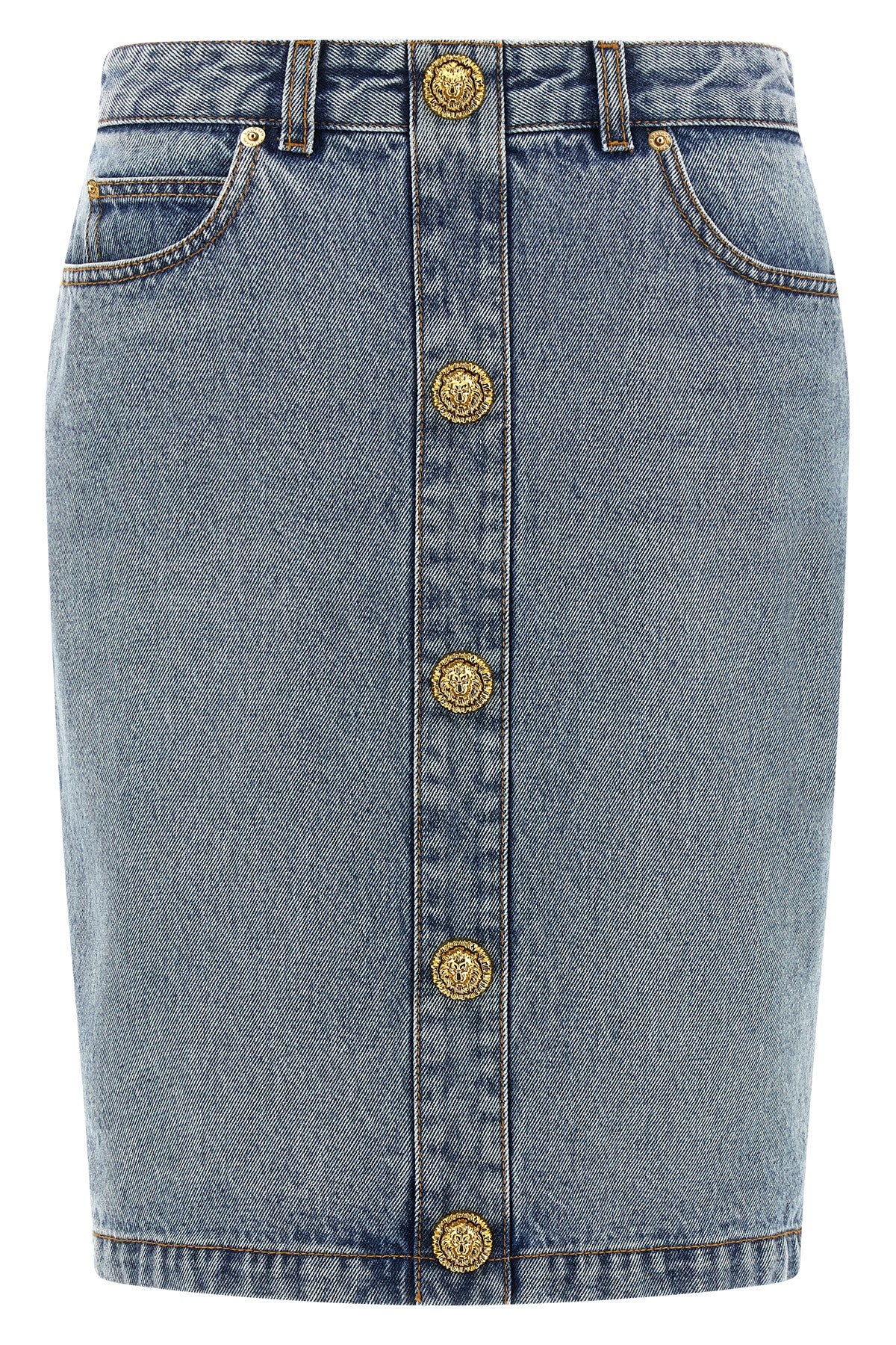 BALMAIN Denim skirt For Women 100% cotton