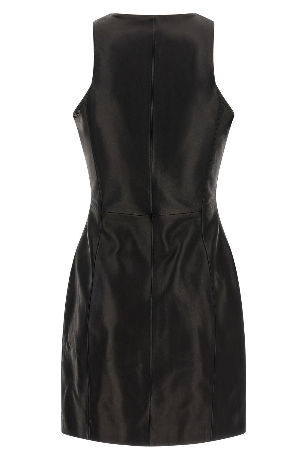 BALMAIN Maxi zip leather dress For Women 100% lamb leather (Ovis Aries)