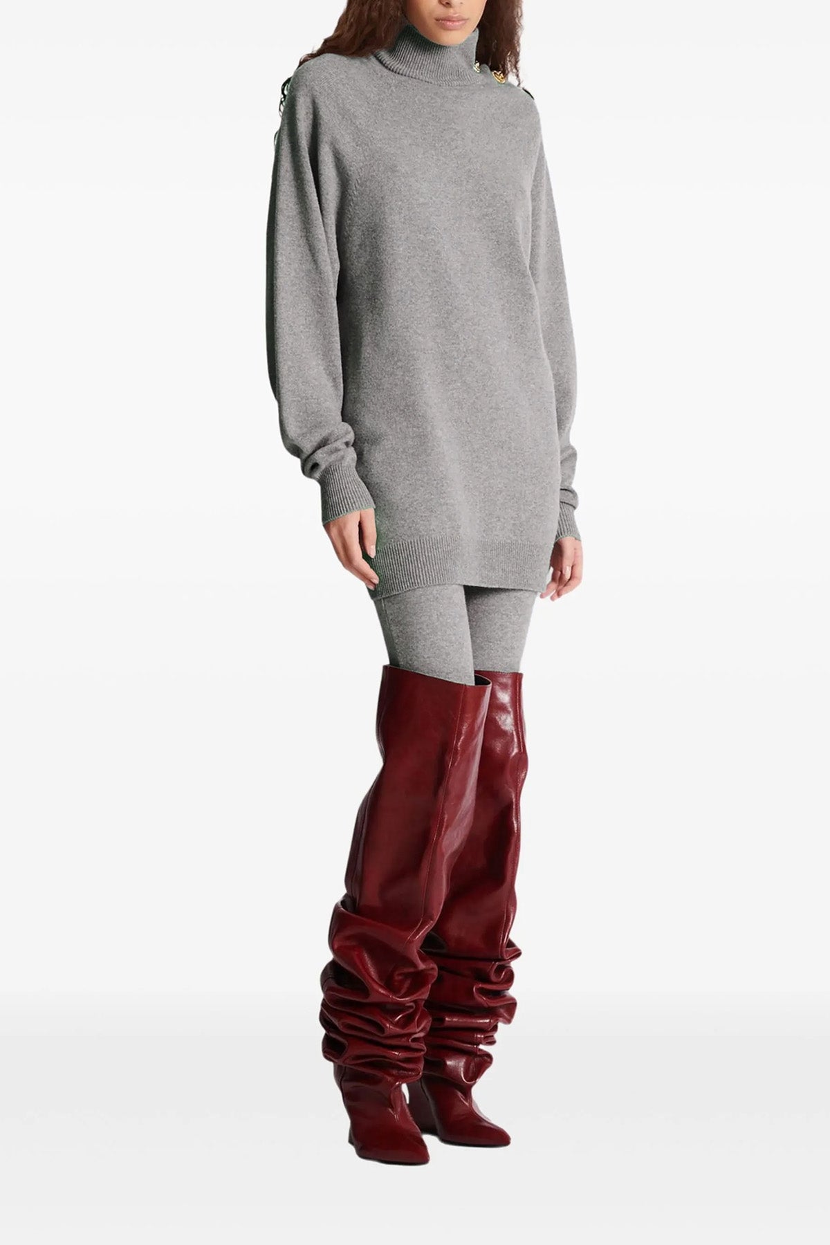 BALMAIN Cashmere wool dress For Women 50% cachemire 50% virgin wool