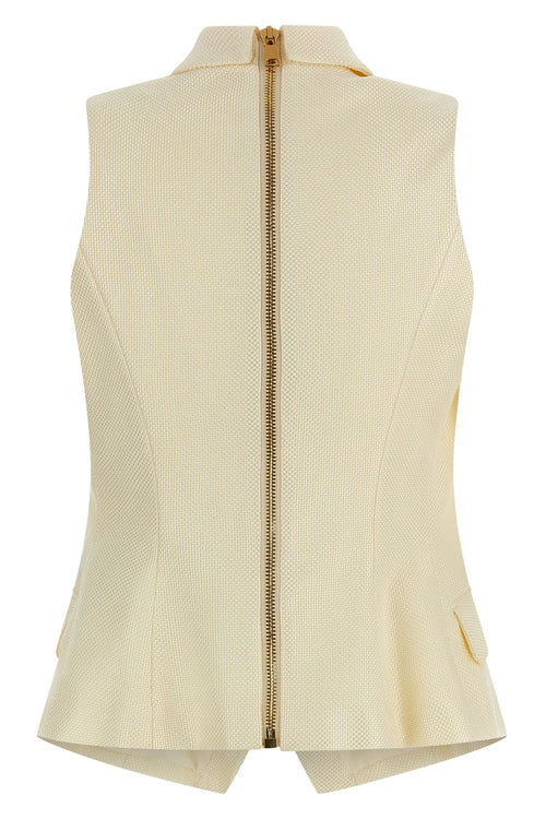 BALMAIN 'Gold and Gold Coin' vest For Women 77% viscose, 23% cotton