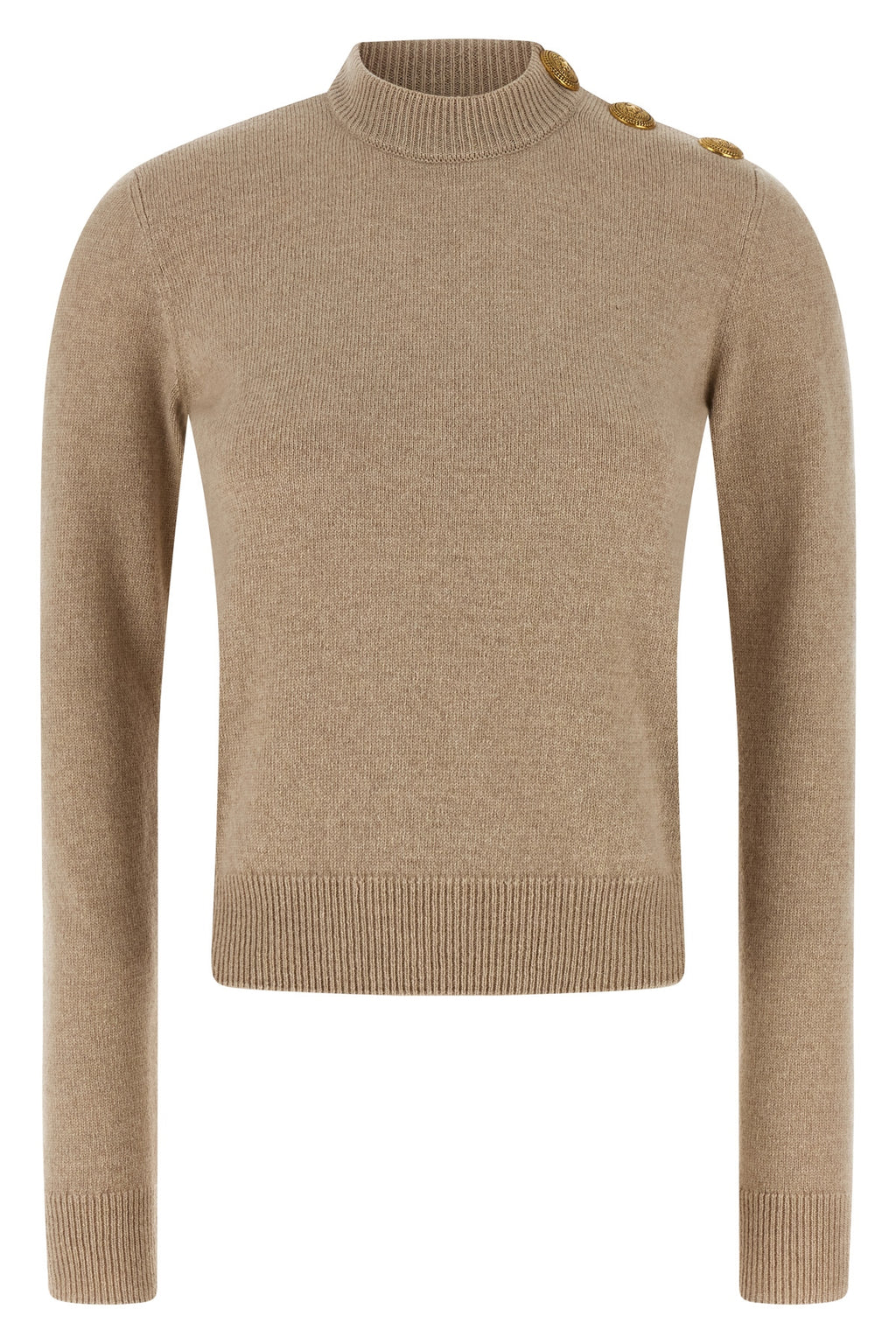 BALMAIN Eco-cashmere button sweater For Women 50% cachemire 50% virgin wool
