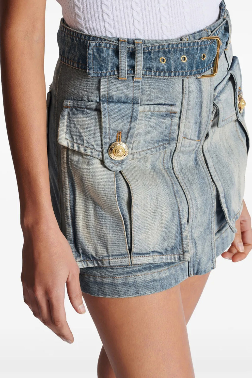 BALMAIN Cargo pocket skirt For Women 100% cotton