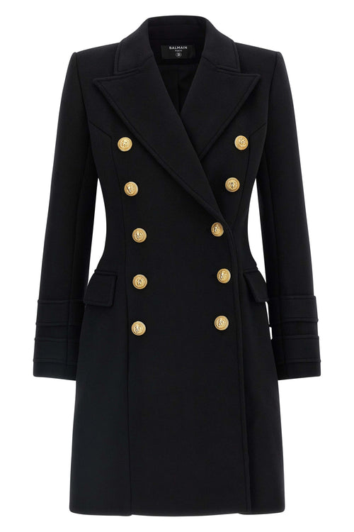 BALMAIN '10 Bottoni' coat For Women 90% virgin wool 10% cachemire