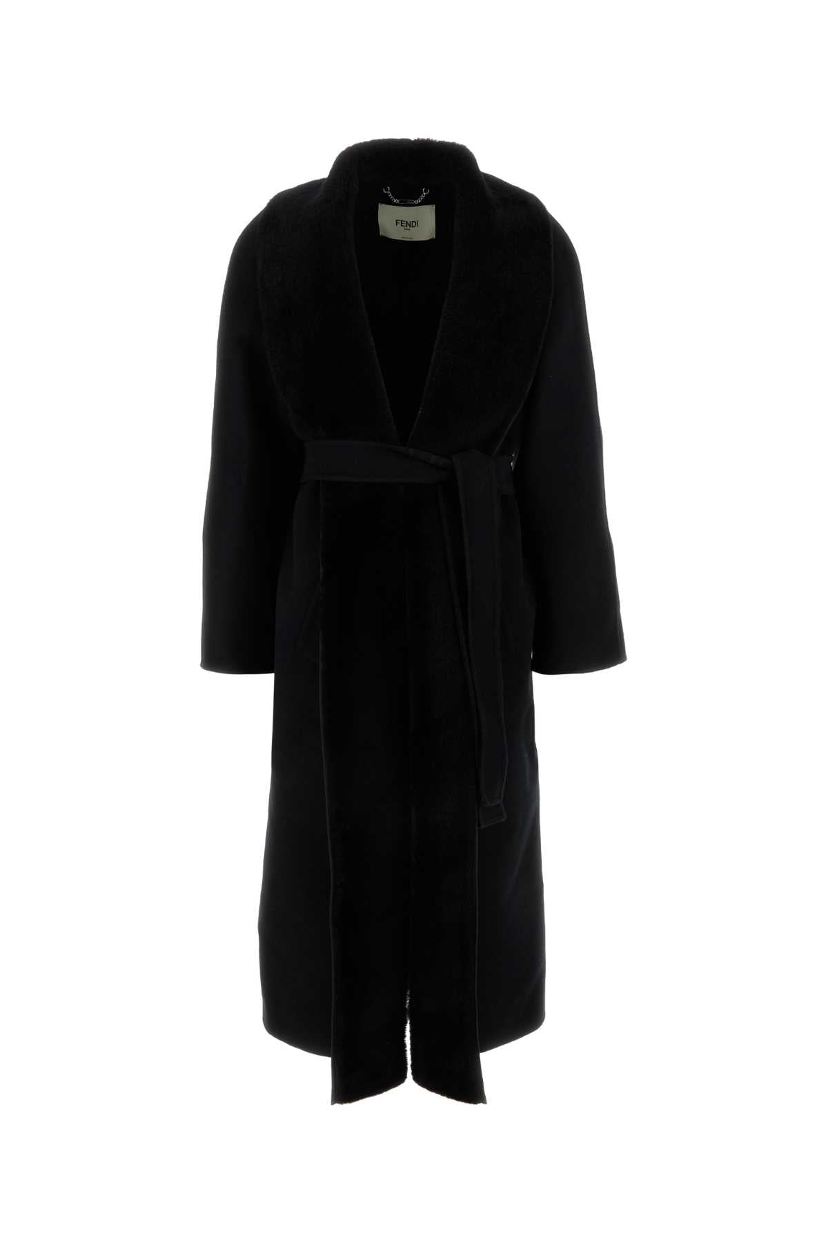 FENDI MONTONE CAPPOTTO For Women Exterior: 99% Wool 1% Silk