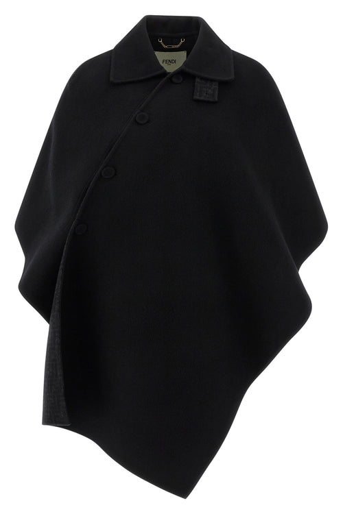 FENDI 'Double wool' cape For Women 99% virgin wool 1% silk