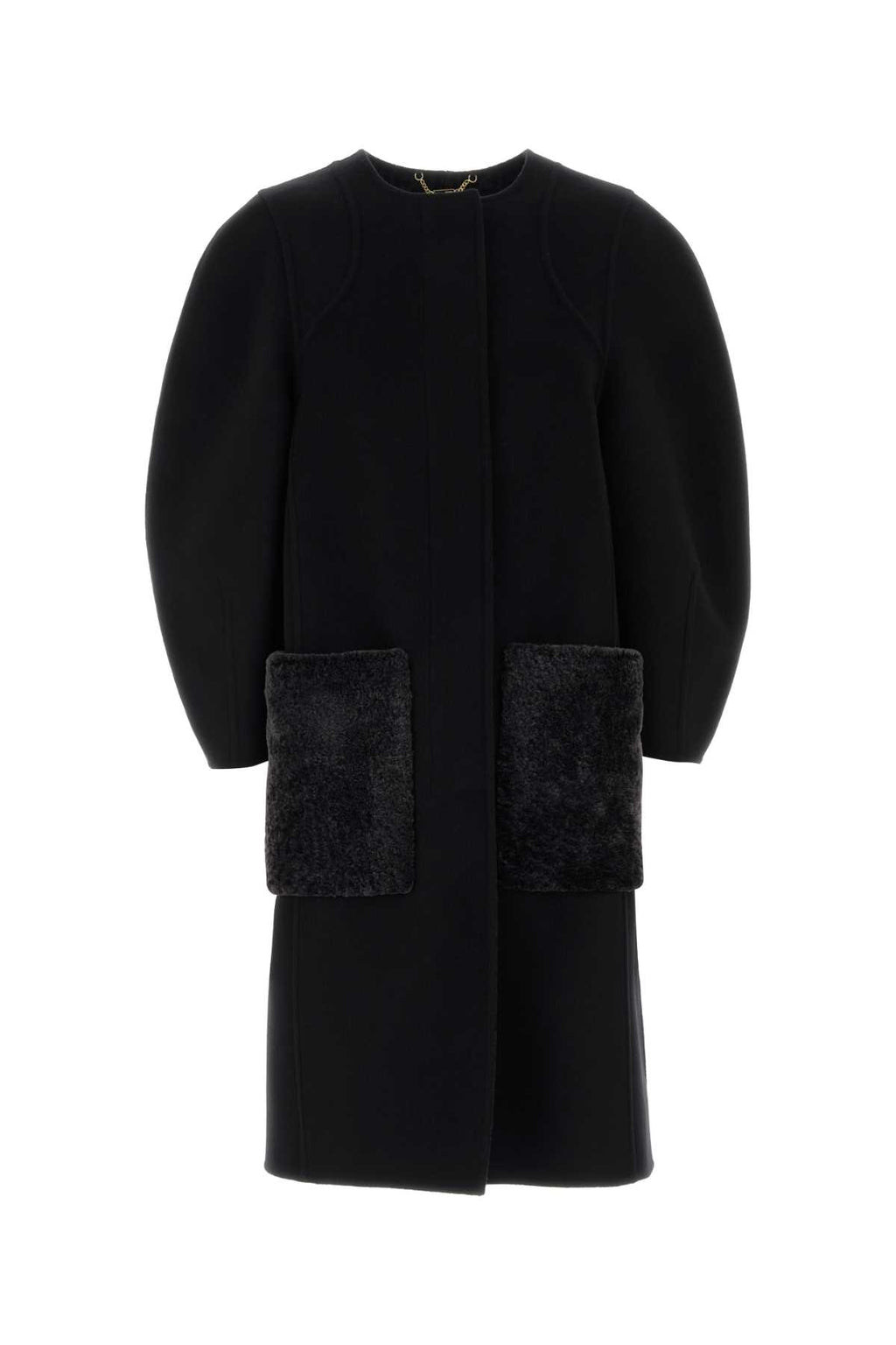 FENDI SOPRABITO FF DOUBLE WOOL For Women Exterior: 99% Virgin wool 1% Silk