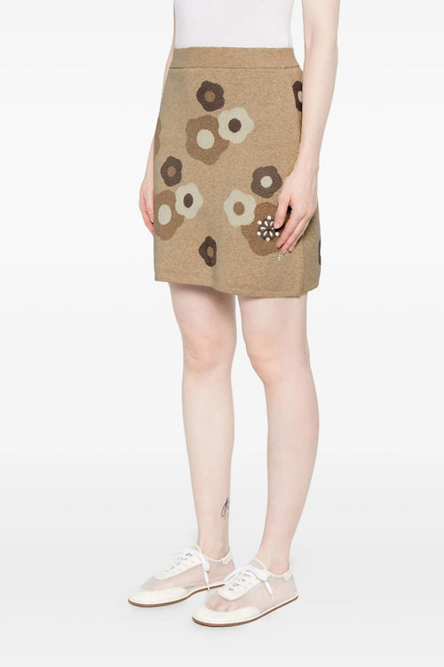 KENZO 'Hana Dots' skirt For Women 46% wo, 37% co, 17% vi